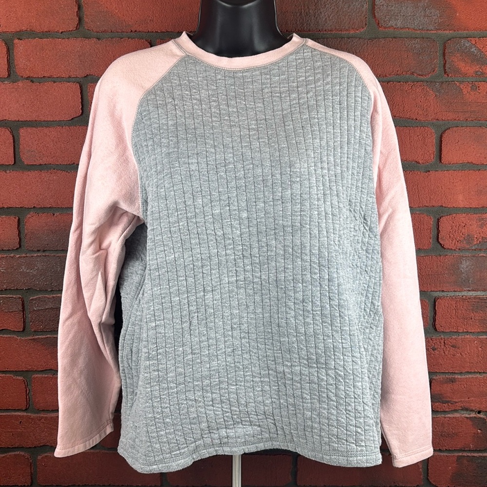 Pacer Woman's Small Pink and Grey Long Sleeve Sweater – Casual, Cozy, Everyday‎
